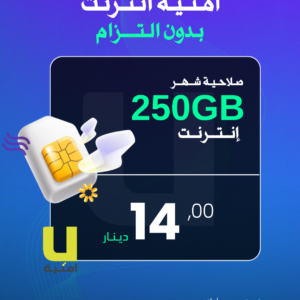 أمنية انترنت (بدون التزام) 250 جيجا انترنت صلاحية شهر