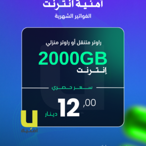(امنية انترنت (اشتراك شهري - (2000GB)