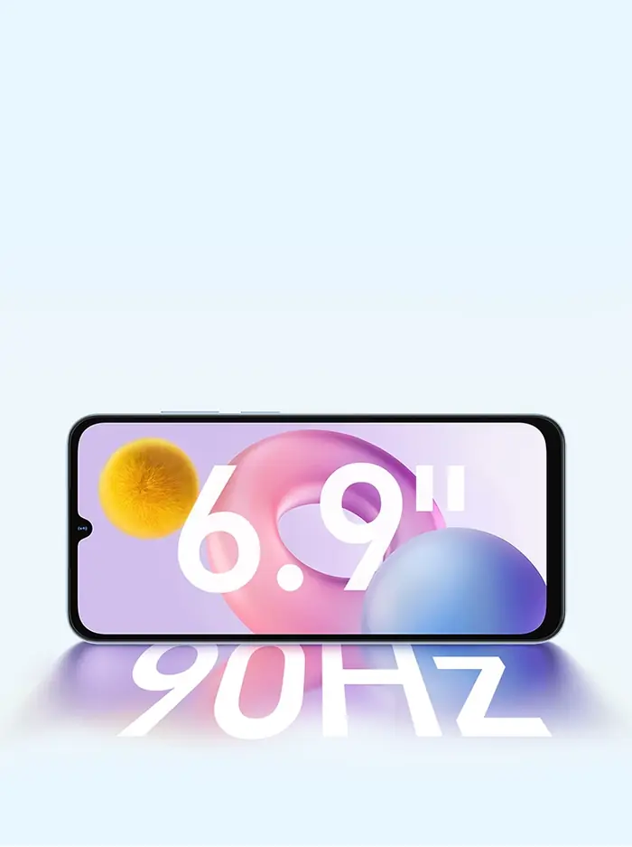شاشة 6.9 إنش بسرعة 90Hz